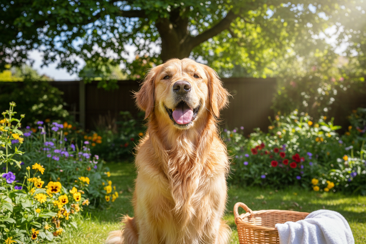 Happy Healthy Dog After Flea Treatment