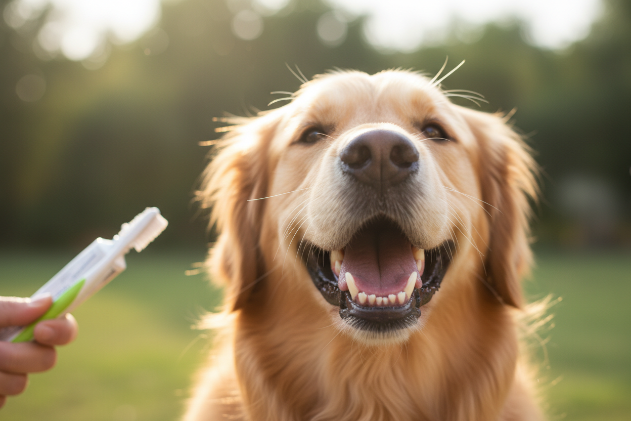 Dog with Clean Healthy Teeth