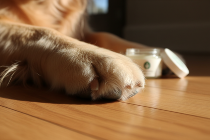 Dog with Healthy Smooth Paw Pads