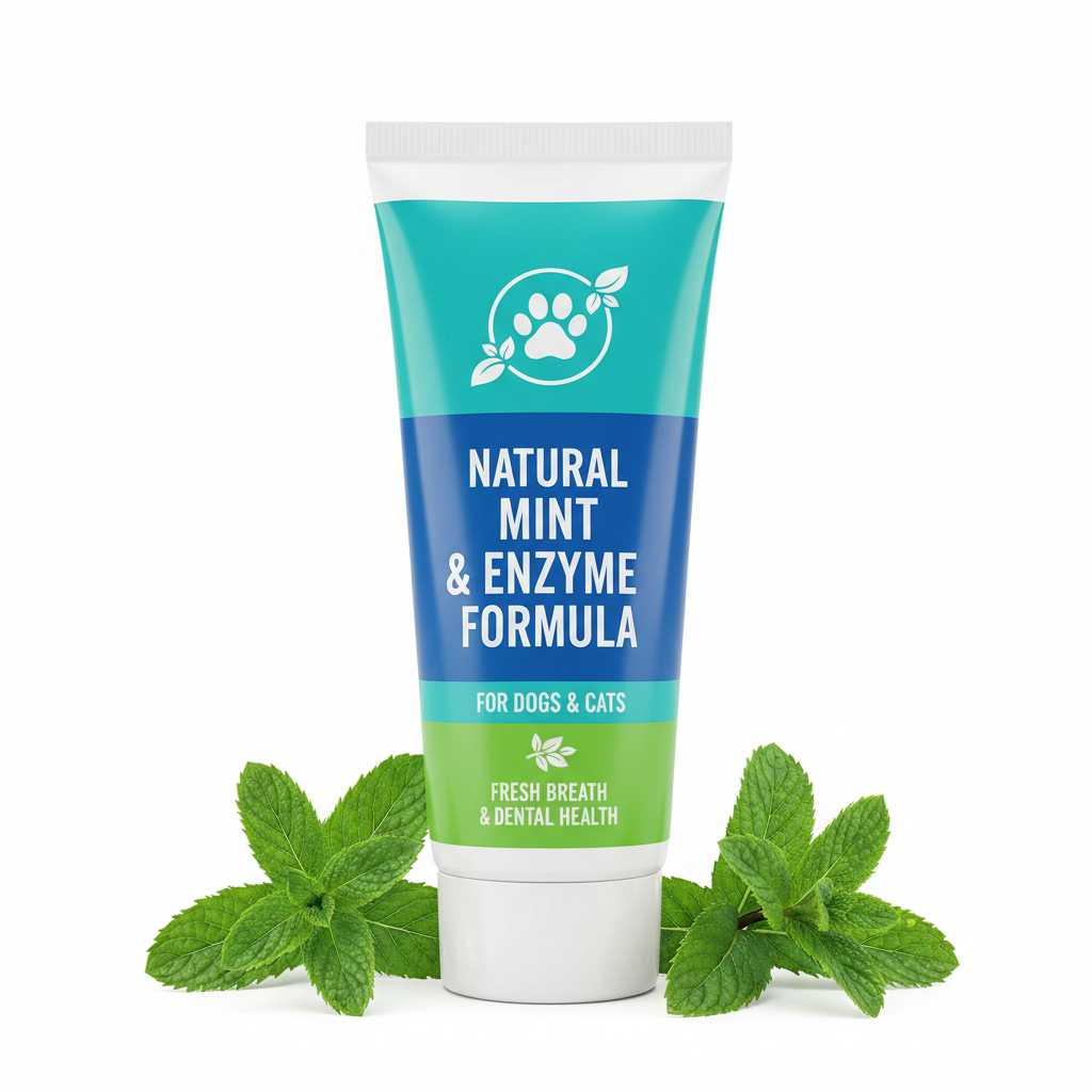 Natural Enzymatic Toothpaste Close-up