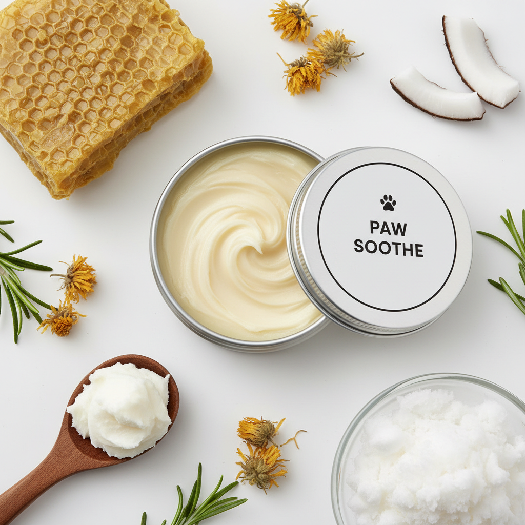Paw Balm Texture with Natural Ingredients